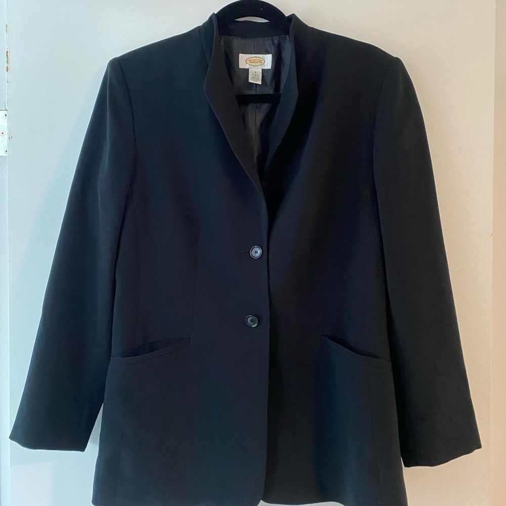 Cute Black Blazer with Shoulder Pads